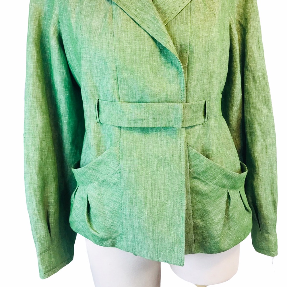 Luca Luca Couture Linen Blazer Made in Italy US/10 - Picture 6 of 12